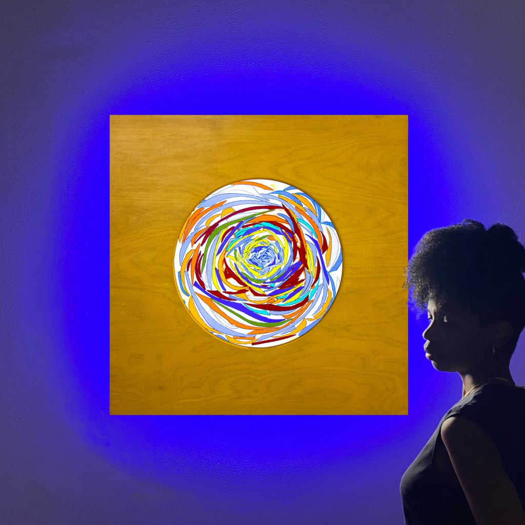 Hurricane in blue